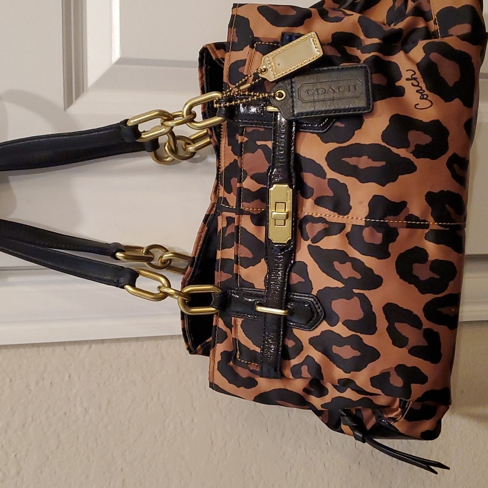 Leopard Print Coach Bag
